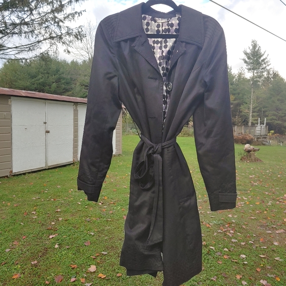 Apt. 9 | Black Nylon Belted Trench Coat - Picture 9 of 9